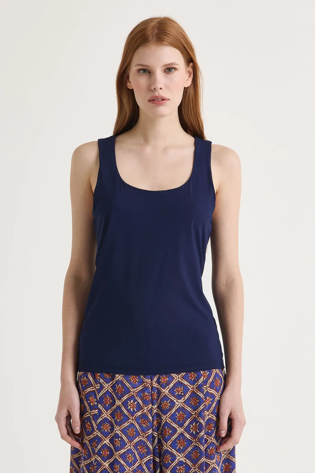 Outlet Maliparmi TOP SOFT JERSEY Azul noche