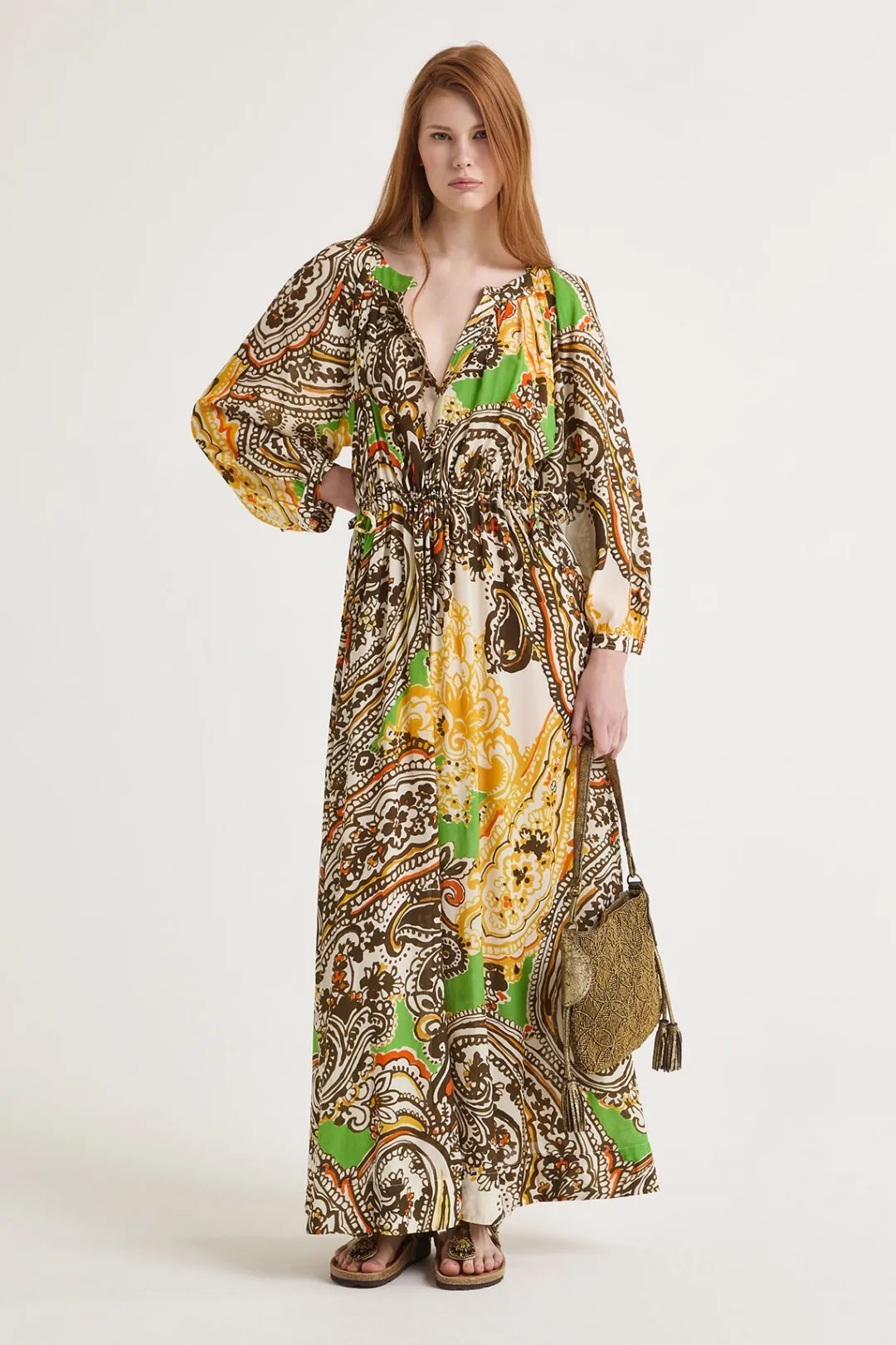 Fashion Maliparmi VESTIDO ARABESQUE PRINT Amarillo