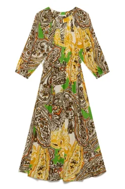 Fashion Maliparmi VESTIDO ARABESQUE PRINT Amarillo