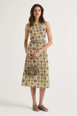 Online Maliparmi VESTIDO CALEIDO FLOWER Gris