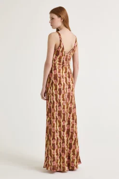Hot Maliparmi VESTIDO COLLECTION PRINT Marrón
