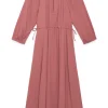 Clearance Maliparmi VESTIDO FLUID CREPE Rojo Cedro