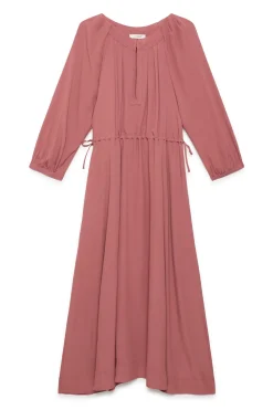 Clearance Maliparmi VESTIDO FLUID CREPE Rojo Cedro