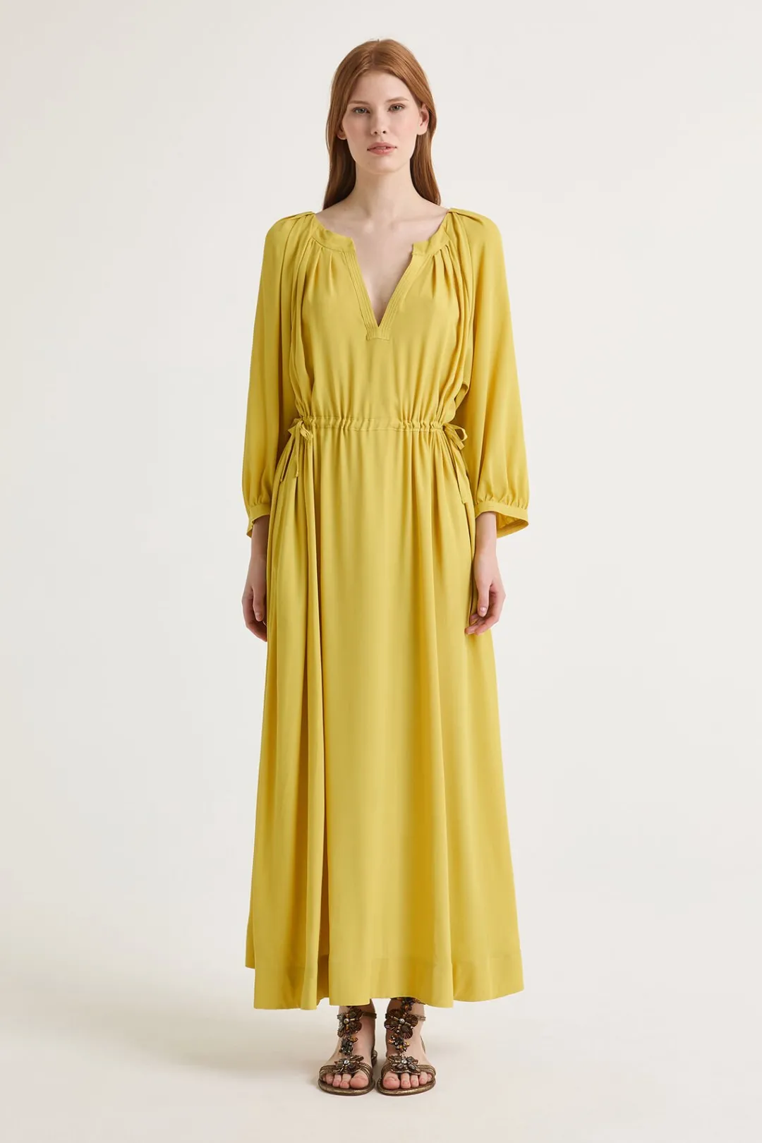 New Maliparmi VESTIDO FLUID CREPE Amarillo