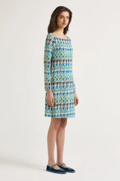 Discount Maliparmi VESTIDO GEOMETRIC MIMOSA Azul