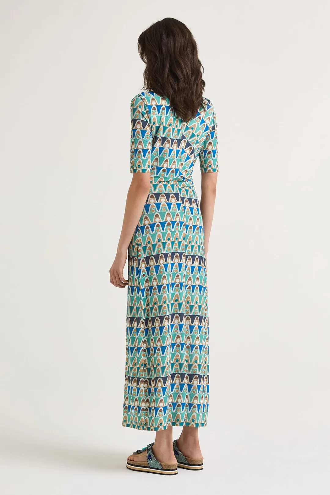 Online Maliparmi VESTIDO GEOMETRIC MIMOSA Azul