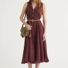 Clearance Maliparmi VESTIDO LIGHT RAMIÉ Burdeos