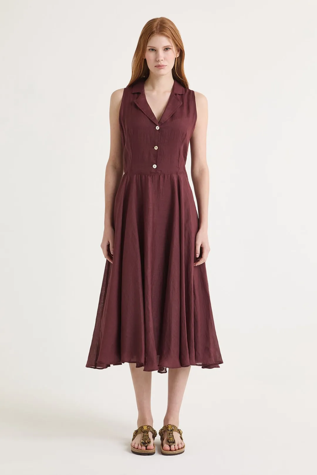 Clearance Maliparmi VESTIDO LIGHT RAMIÉ Burdeos