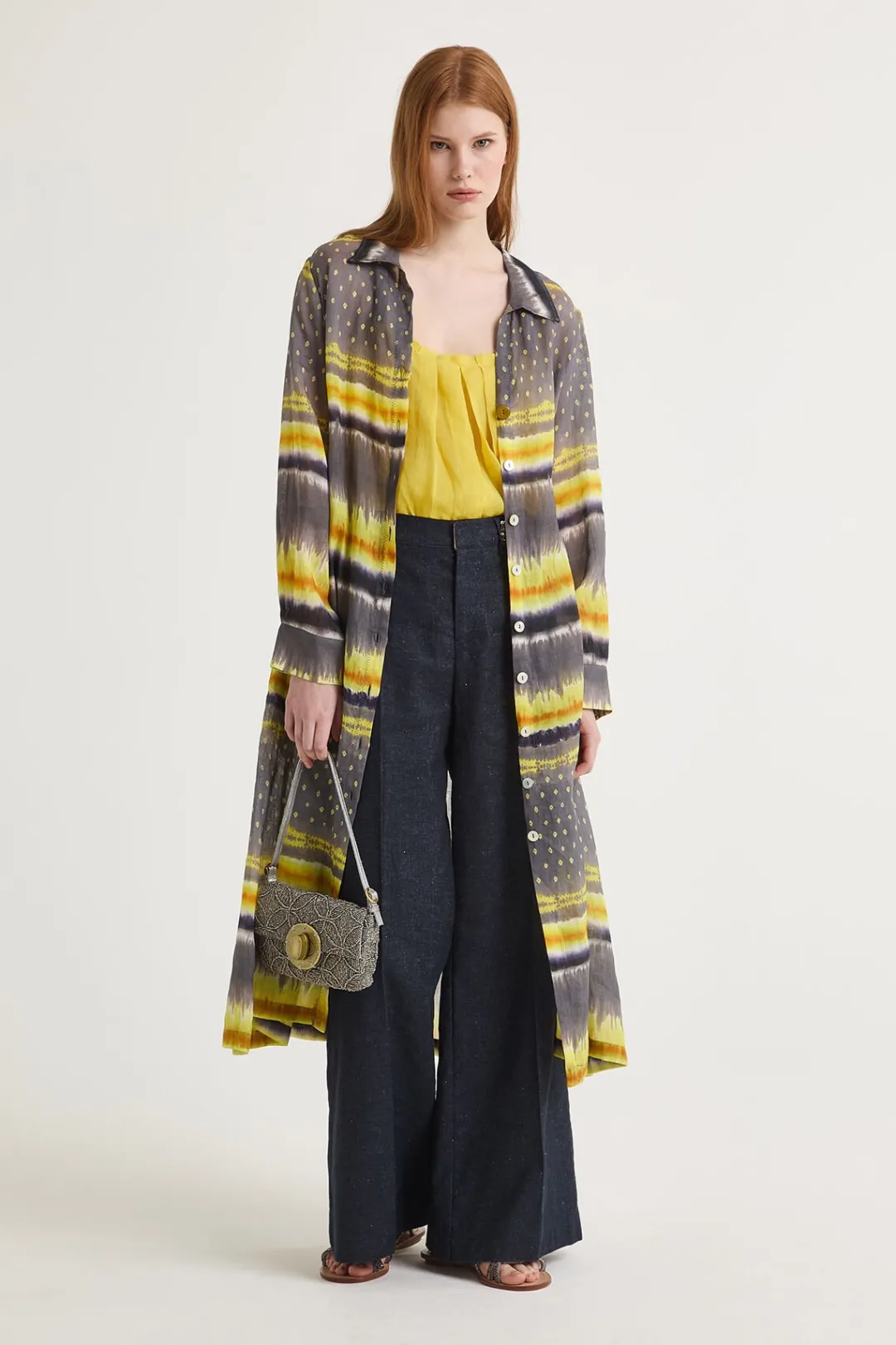 Discount Maliparmi VESTIDO MALI TYE DYE Amarillo