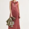 Clearance Maliparmi VESTIDO SHINY CADY Rojo Cedro