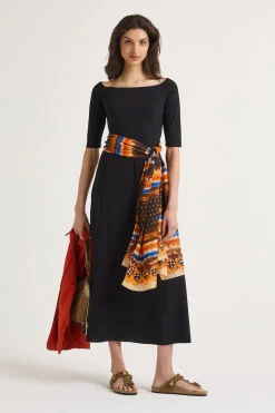 Hot Maliparmi VESTIDO SOFT JERSEY Negro