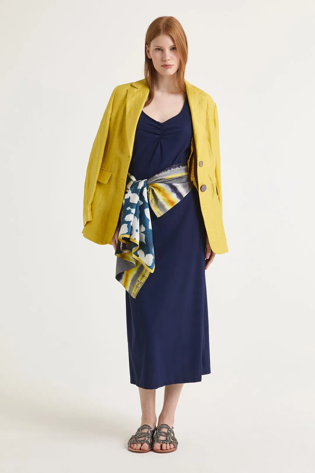 Discount Maliparmi VESTIDO SOFT JERSEY Azul noche