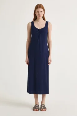 Discount Maliparmi VESTIDO SOFT JERSEY Azul noche
