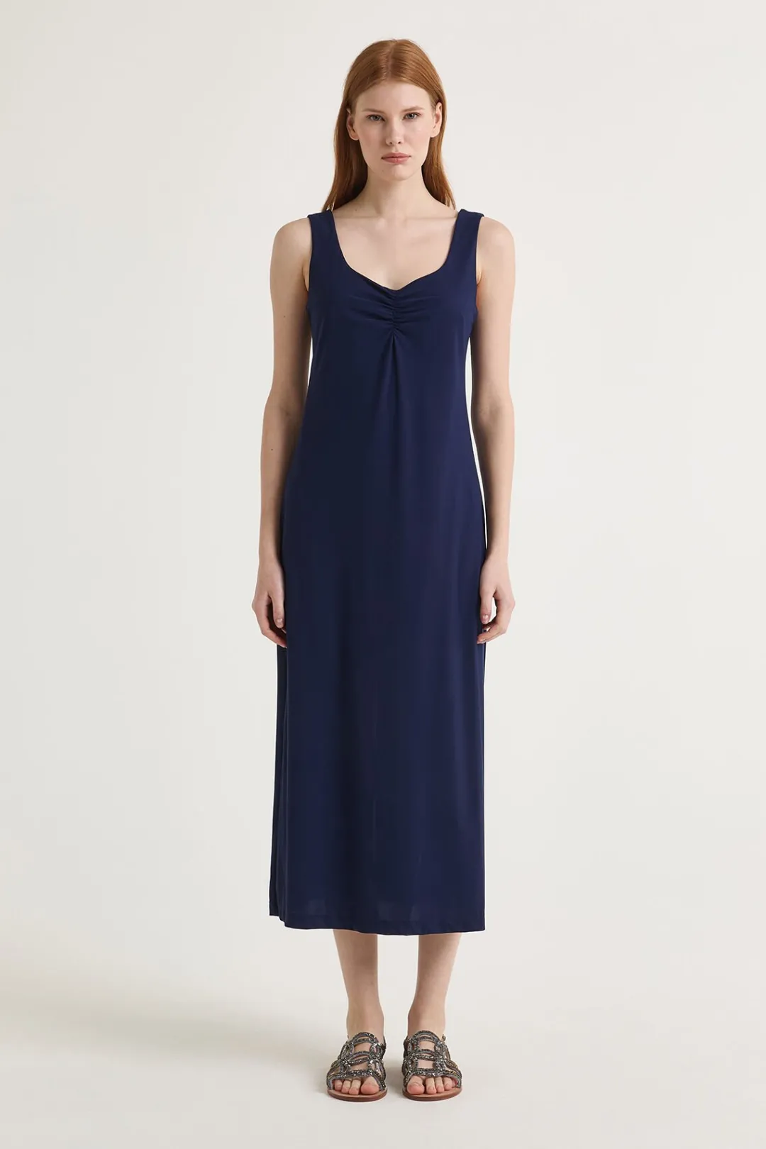 Discount Maliparmi VESTIDO SOFT JERSEY Azul noche
